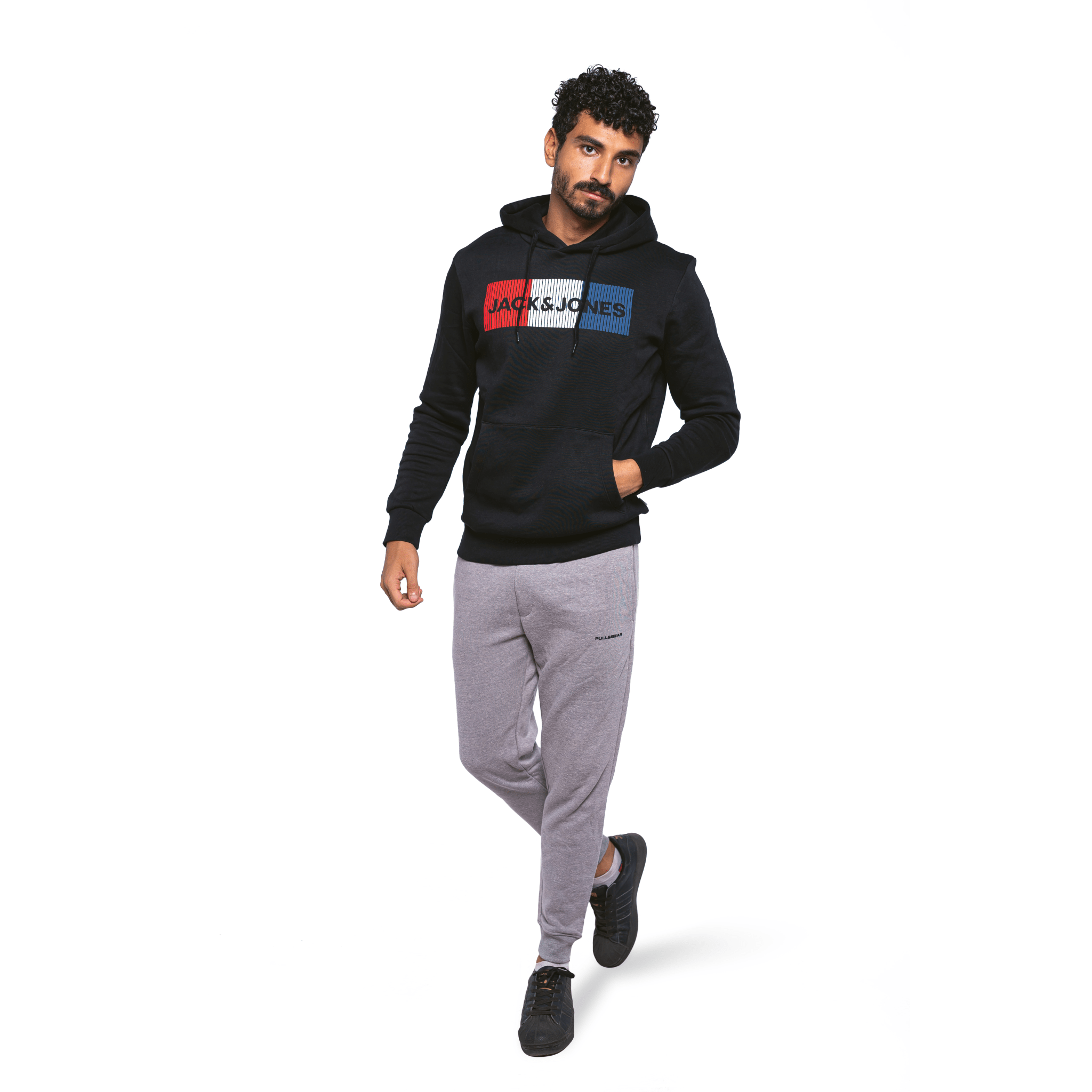 Winter23_MEN Men Pants Men Melton Sweatpants (slim-fit) - Grey