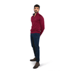 Winter23_MEN Men Pullover Half-Zip Pullover Sweater - Burgundy