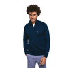 Winter23_MEN Men Pullover Half-Zip Pullover Sweater - Dark Blue