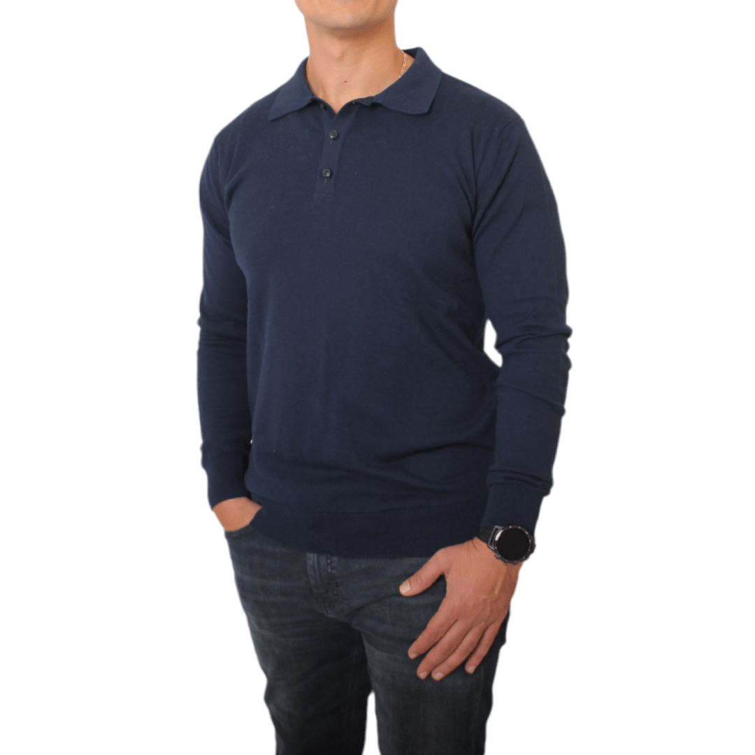 Winter23_MEN Men Pullover Massimo Dutti Sweatshirt With Buttons - Dark Blue