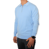 Winter23_MEN Men Pullover WOOL AND CASHMERE MOCK NECK SWEATER - BLUE