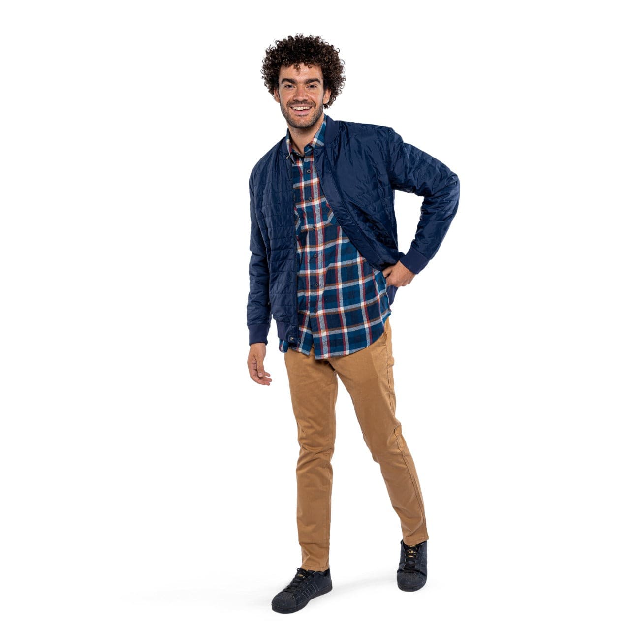 Winter23_MEN Men Shirt Men (cotton + polyester) OverSized Shirt - Dark Blue