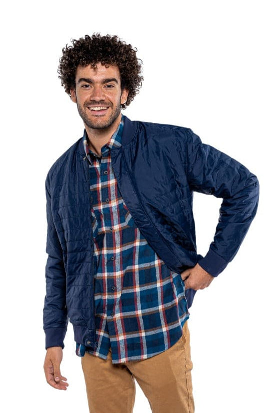 Winter23_MEN Men Shirt Men (cotton + polyester) OverSized Shirt - Dark Blue