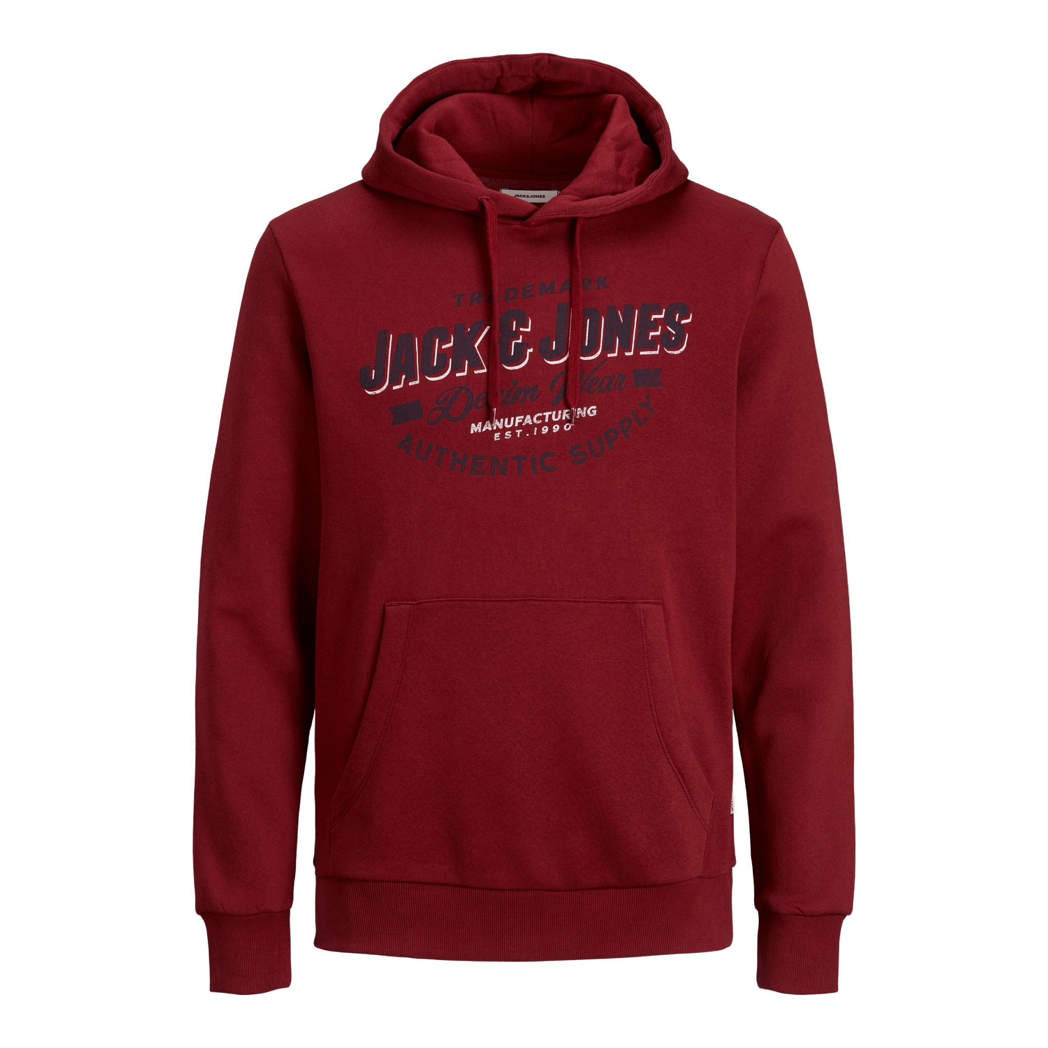 Winter23_MEN Men Sweatshirt M Men Sweatshirt - Red (blue font)