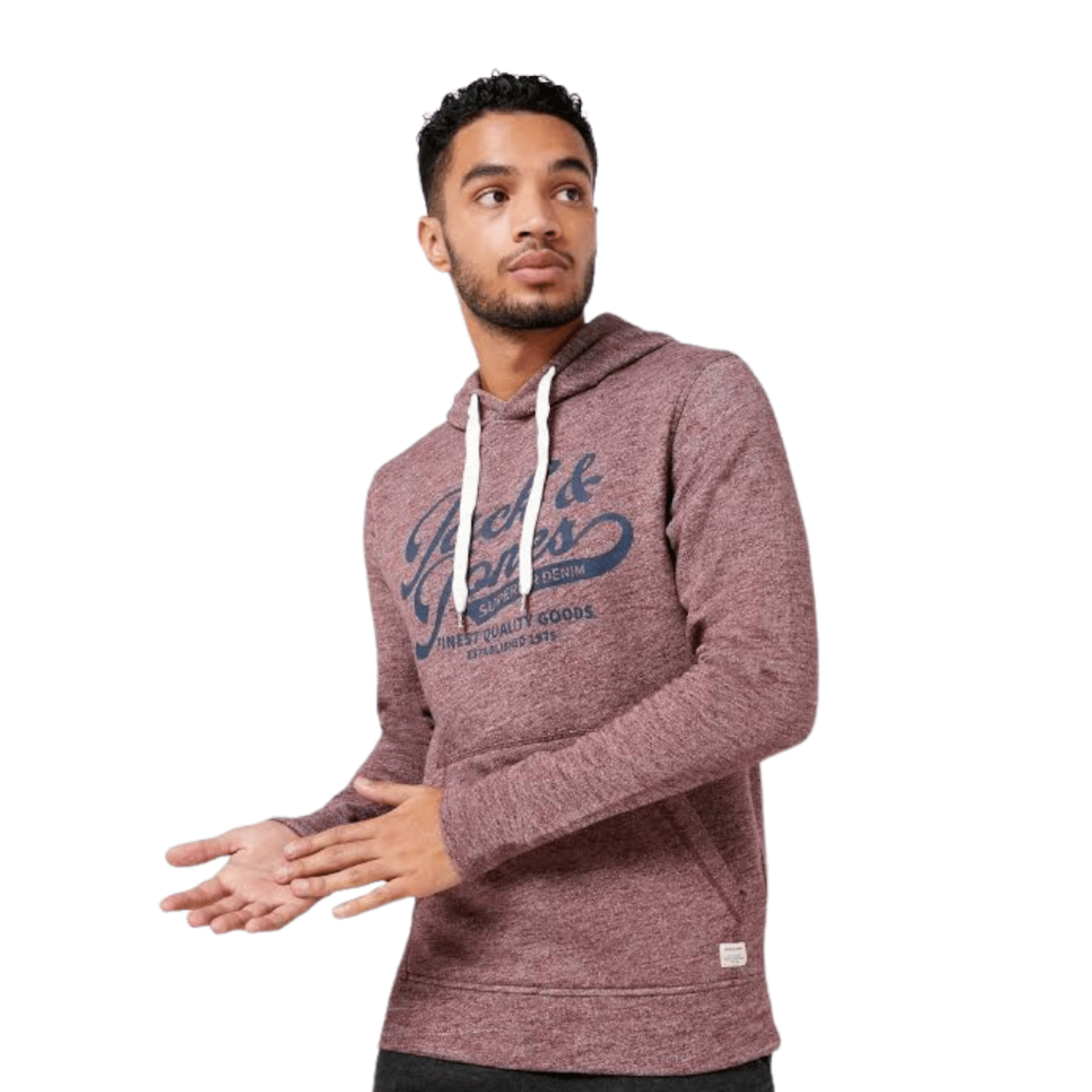 Winter23_MEN Men Sweatshirt Men Sweatshirt - Brown (blue font)