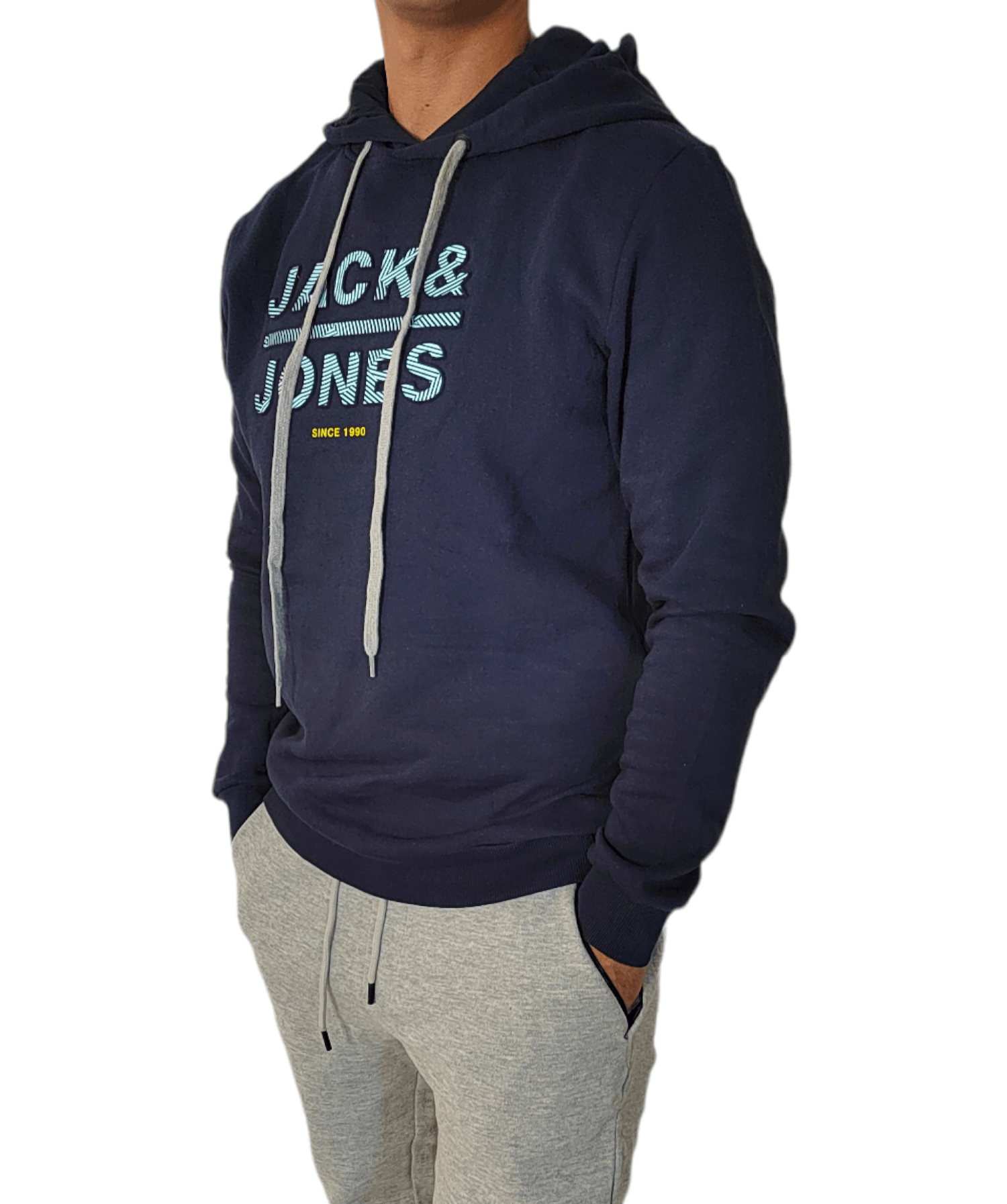 Winter23_MEN Men Sweatshirt Men Sweatshirt - Dark Blue (light blue font)