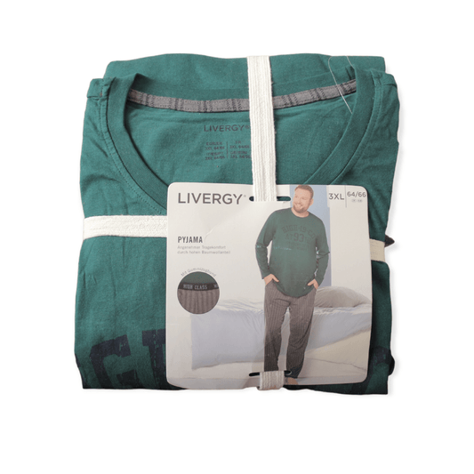 Winter23_MEN Pyjamas Men LIVERGY Pajama (BIG SIZE) - Oil Green