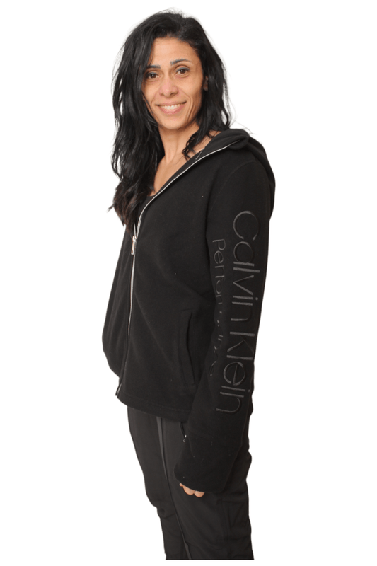 Winter23_WOMEN Women Jacket Full Zipper Jacket - CK -  Black (Silver zipper)