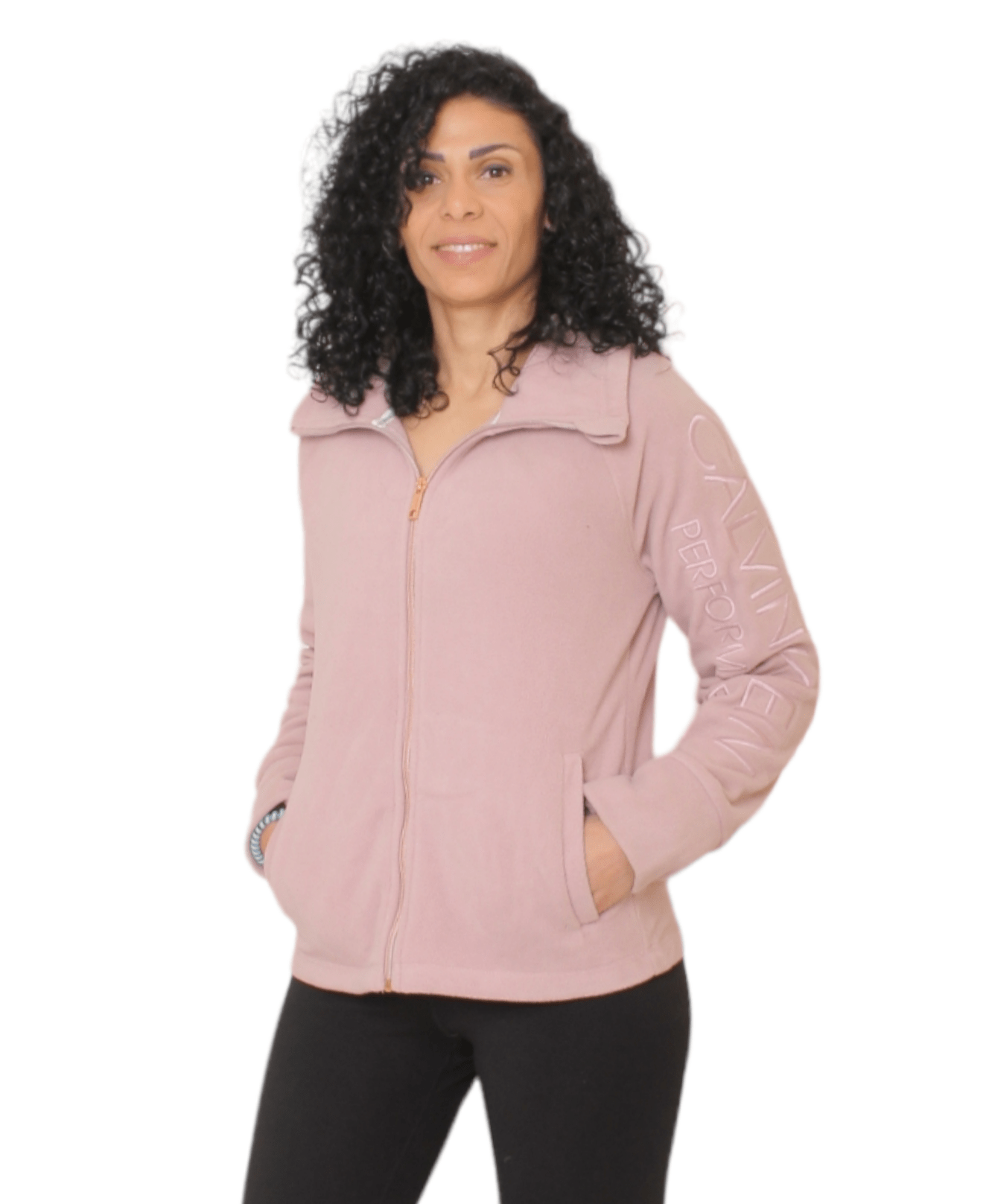 Winter23_WOMEN Women Jacket Full Zipper Jacket - CK -  Pink 2