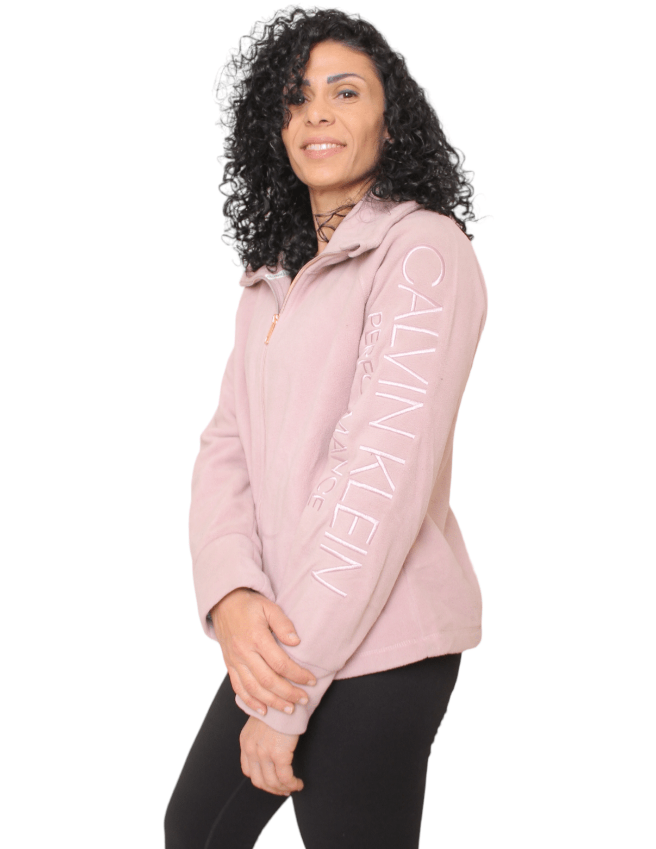 Winter23_WOMEN Women Jacket Full Zipper Jacket - CK -  Pink 2