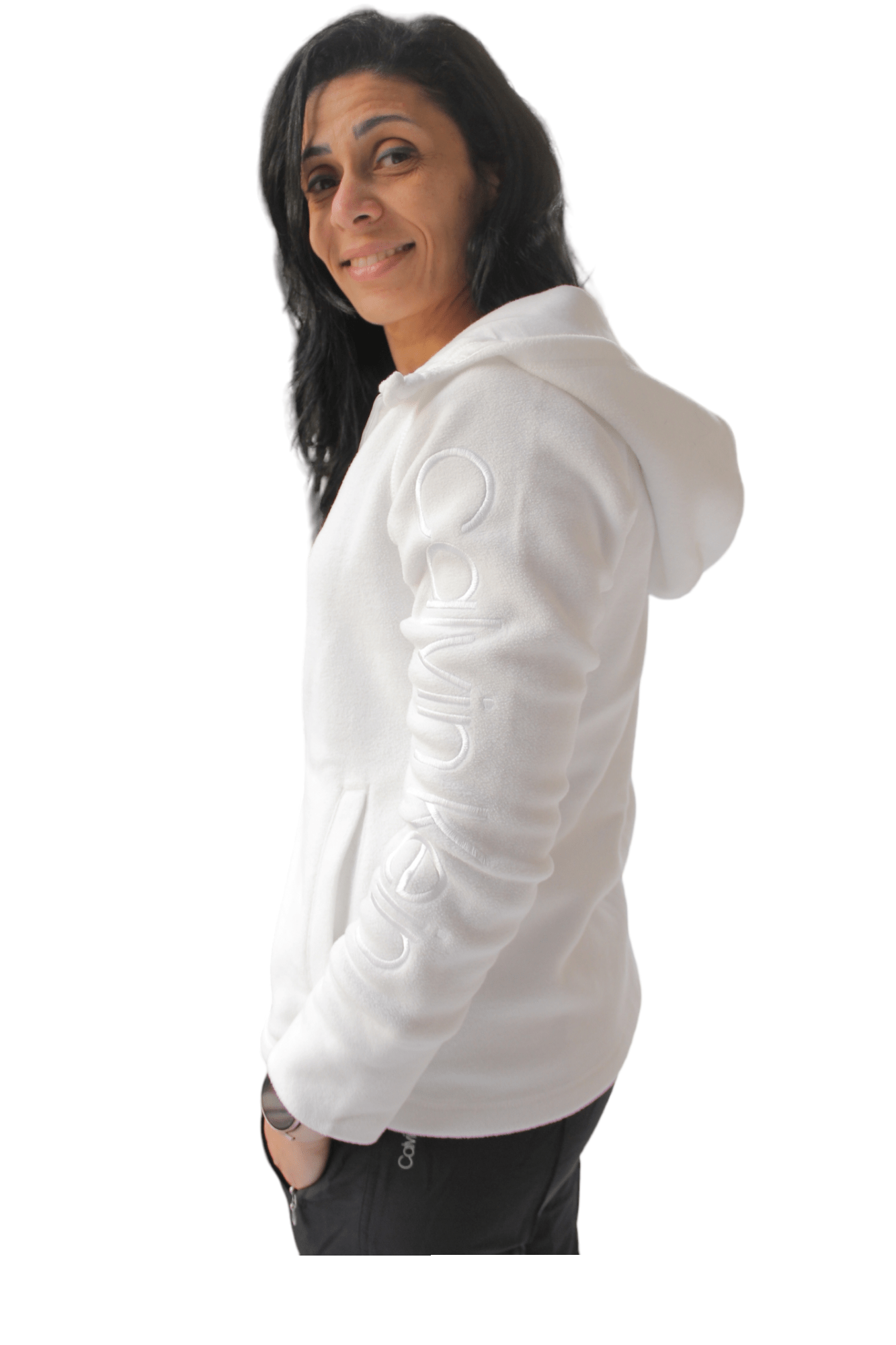 Winter23_WOMEN Women Jacket Full Zipper Jacket - CK -  White