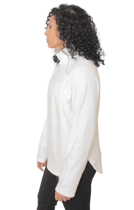 Winter23_WOMEN Women Jacket Half Zipper Jacket - CK -  White