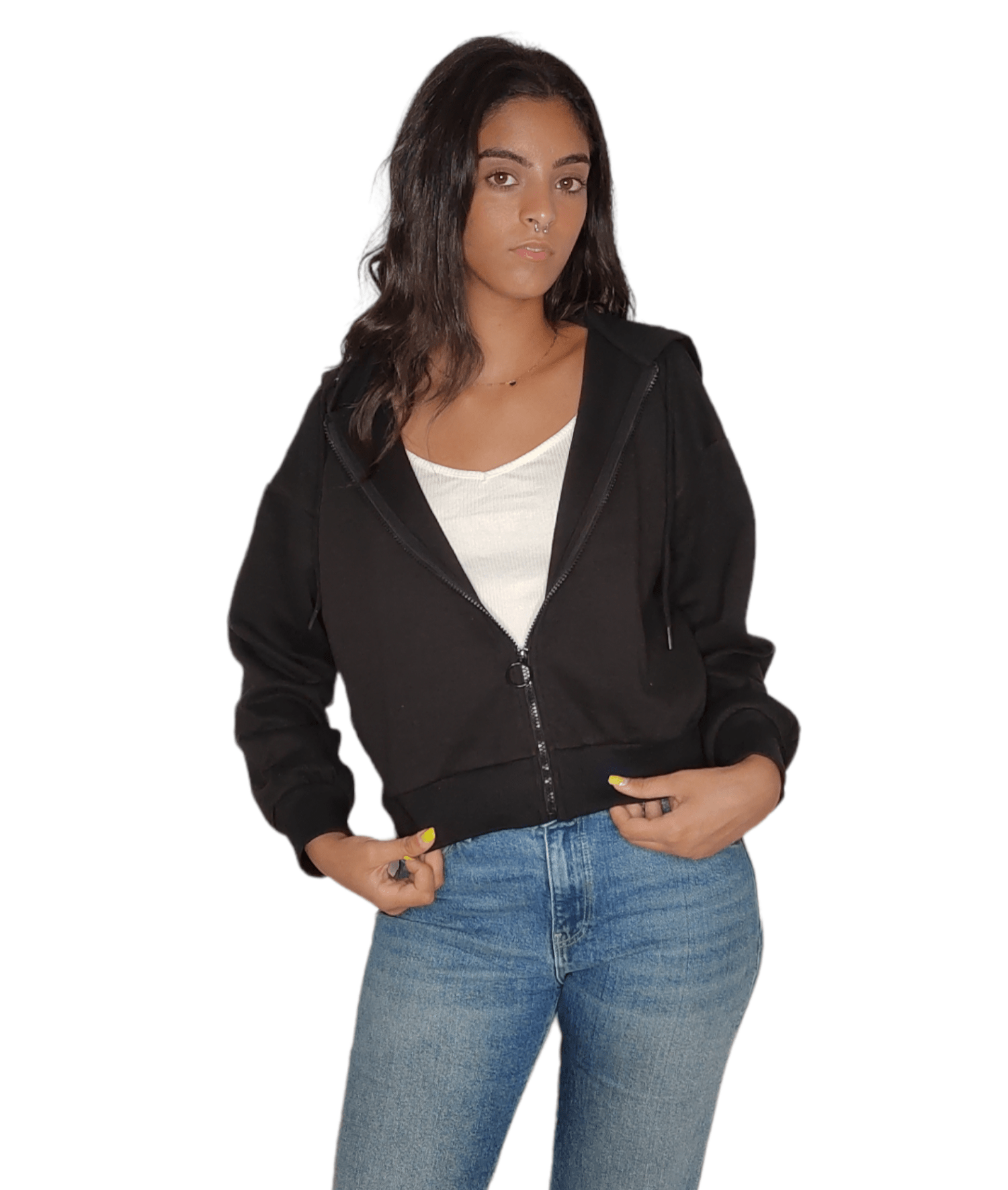 Winter23_WOMEN Women Jacket L Women Melton Sweater - Black