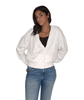 Winter23_WOMEN Women Jacket Women Melton Sweater - White