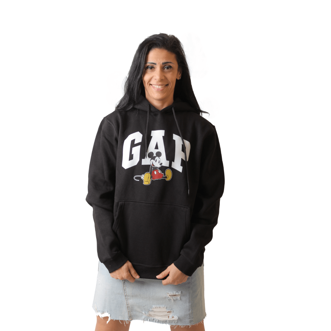 Winter23_WOMEN Women Pullover GAP X Mickey Women Hoodie (Oversized) - Black