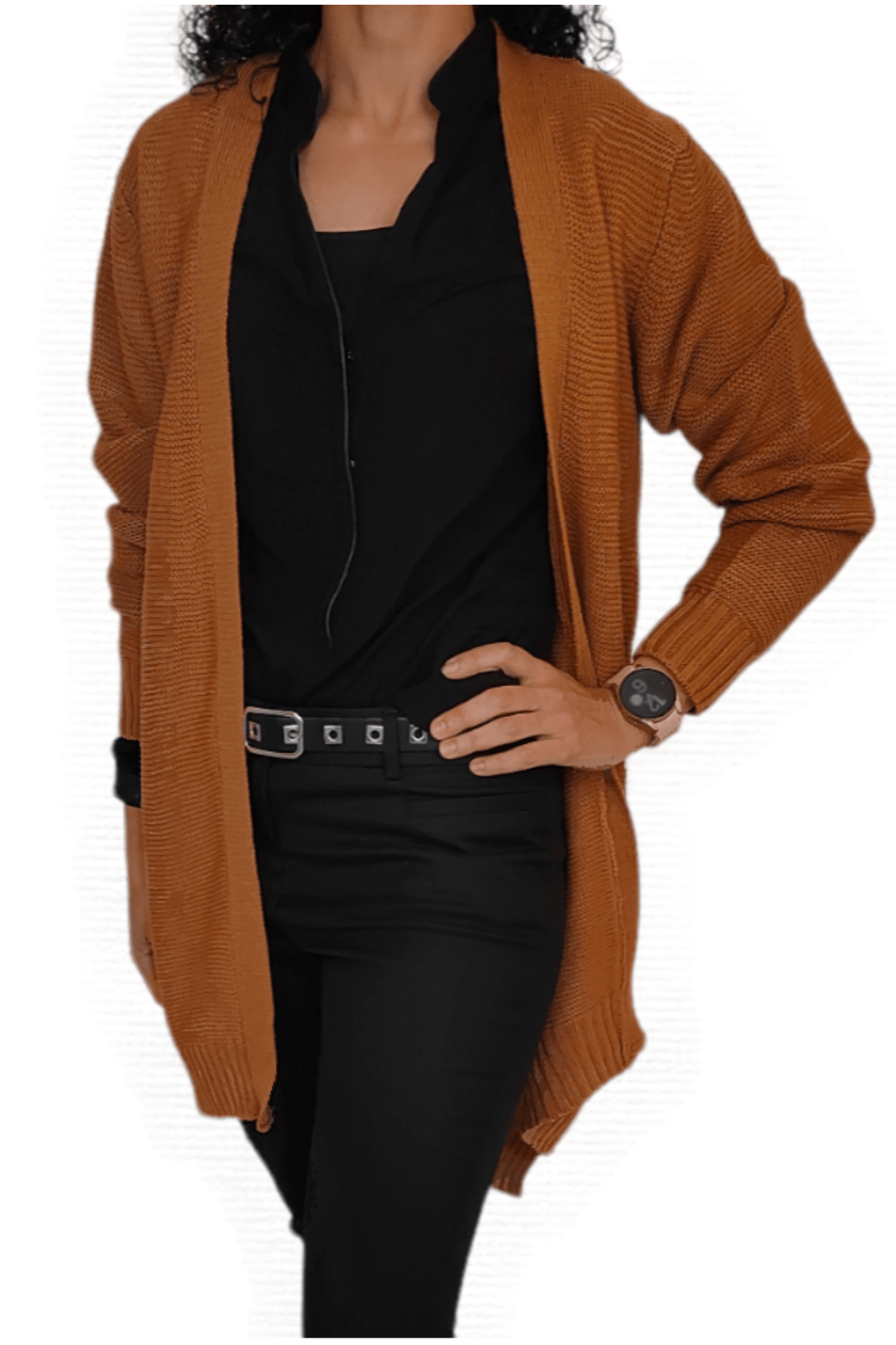 Winter23_WOMEN Women Pullover Women AE New Cardigan - Mustard