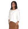 Winter23_WOMEN Women Pullover Women Blouse Arm Sided Buttons - White