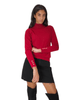 Winter23_WOMEN Women Pullover Women High Collar Pullover - Burgundy