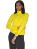 Winter23_WOMEN Women Pullover Women High Collar Pullover - Yellow