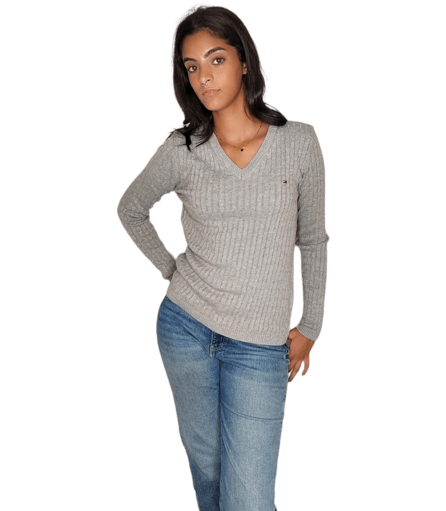 Winter23_WOMEN Women Pullover Women Light Pullover - Dark Grey