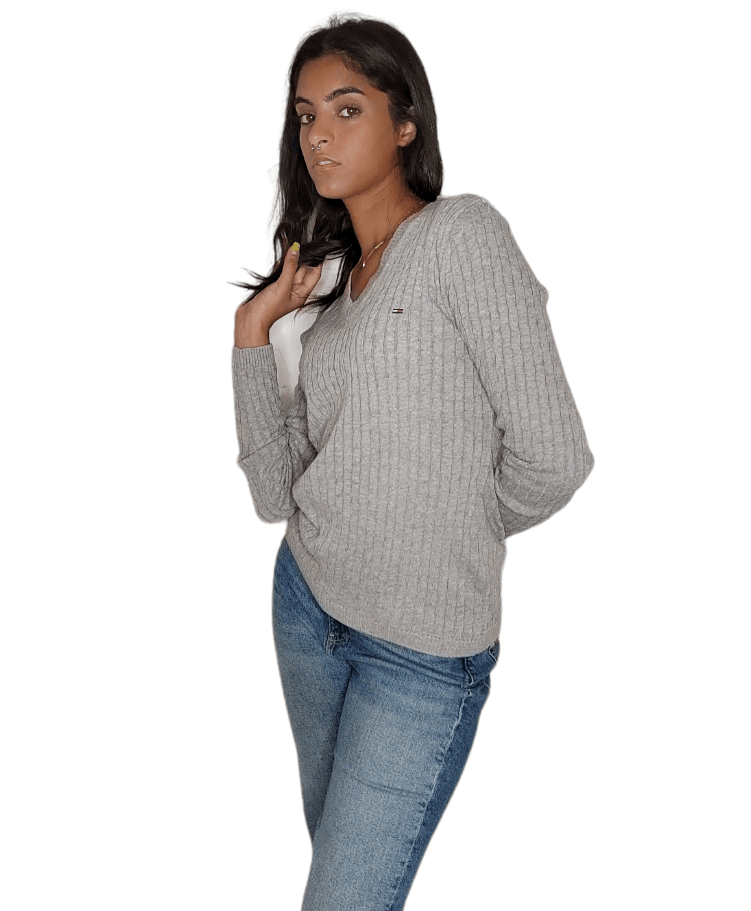 Winter23_WOMEN Women Pullover Women Light Pullover - Dark Grey