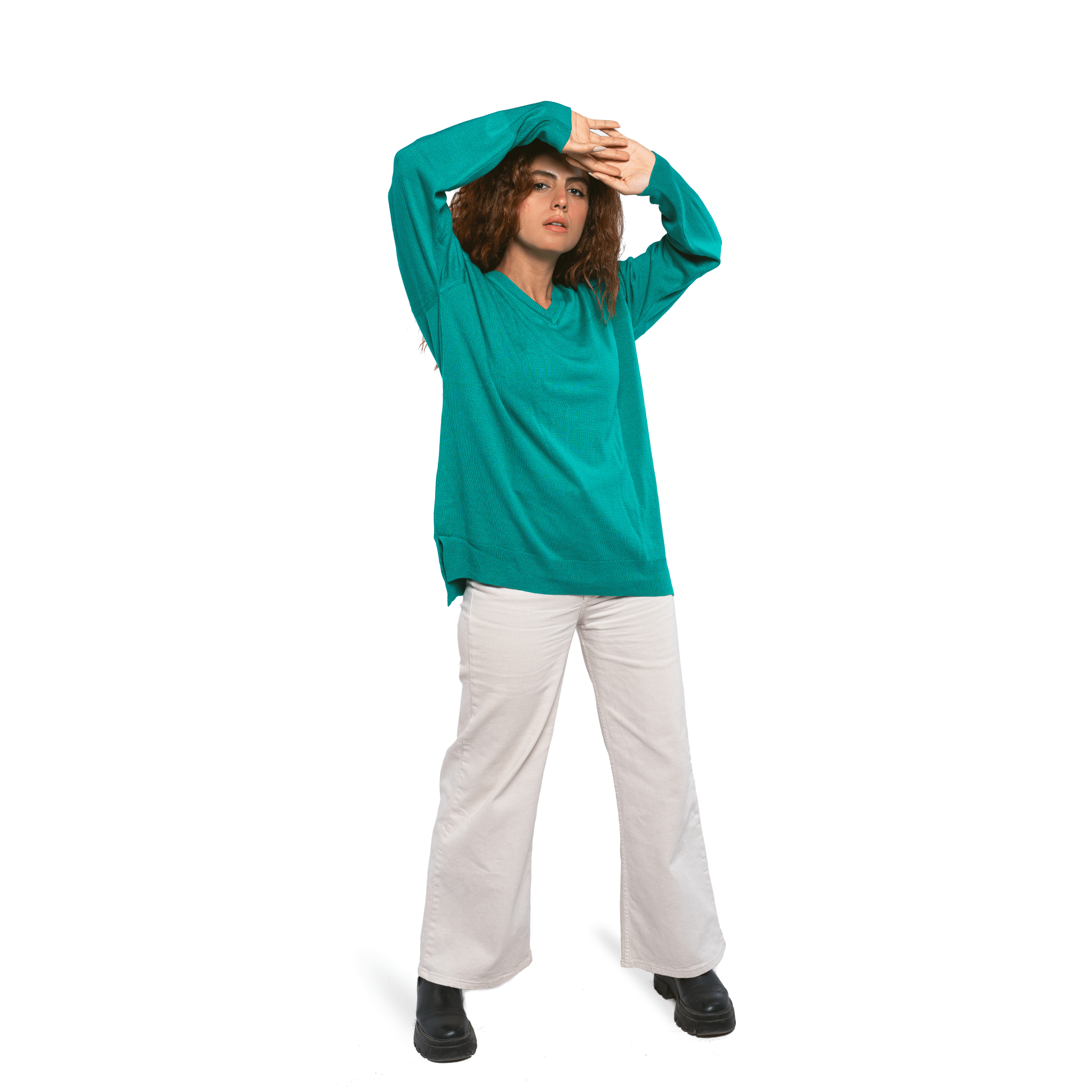 Winter23_WOMEN Women Pullover Women Pullover - Green