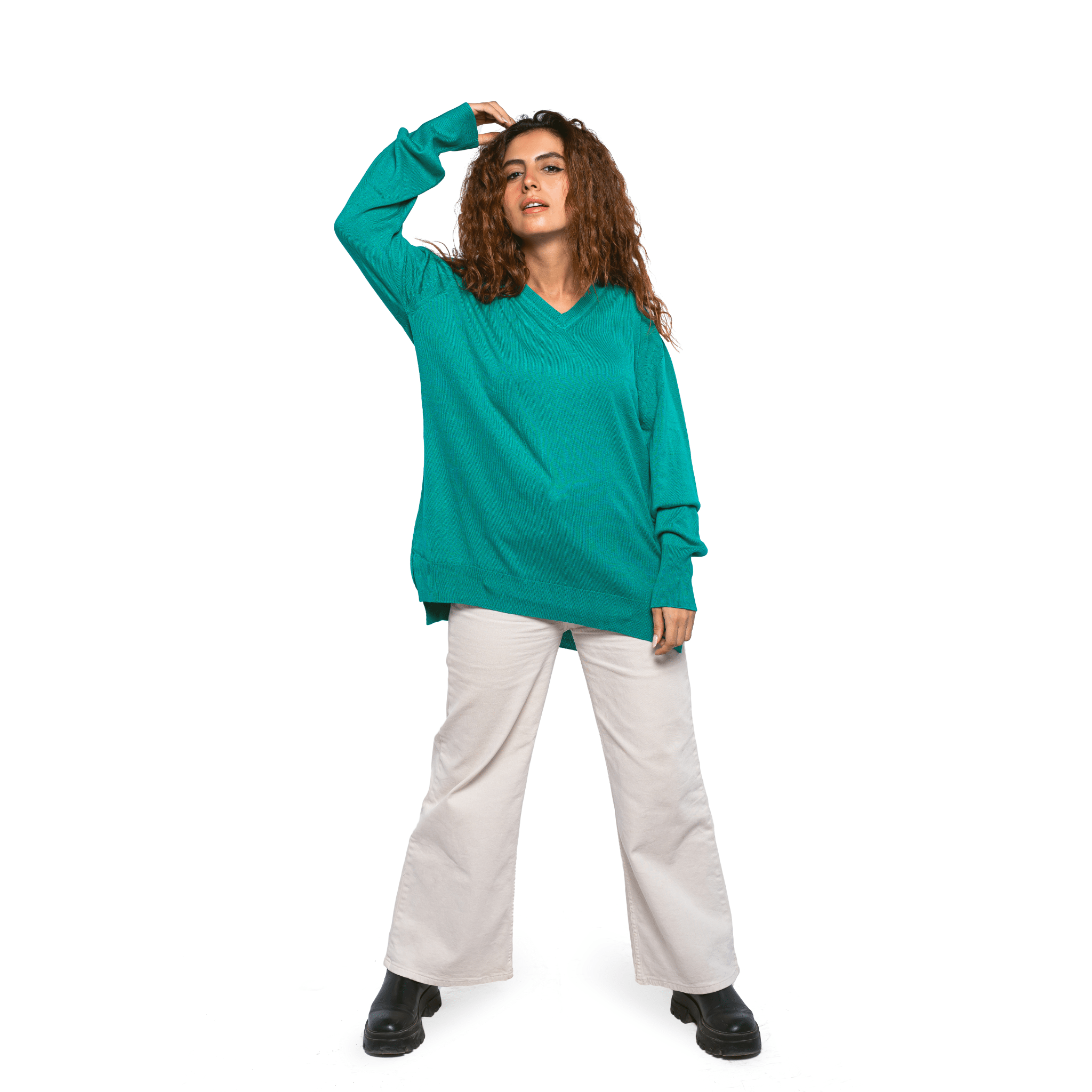 Winter23_WOMEN Women Pullover Women Pullover - Green