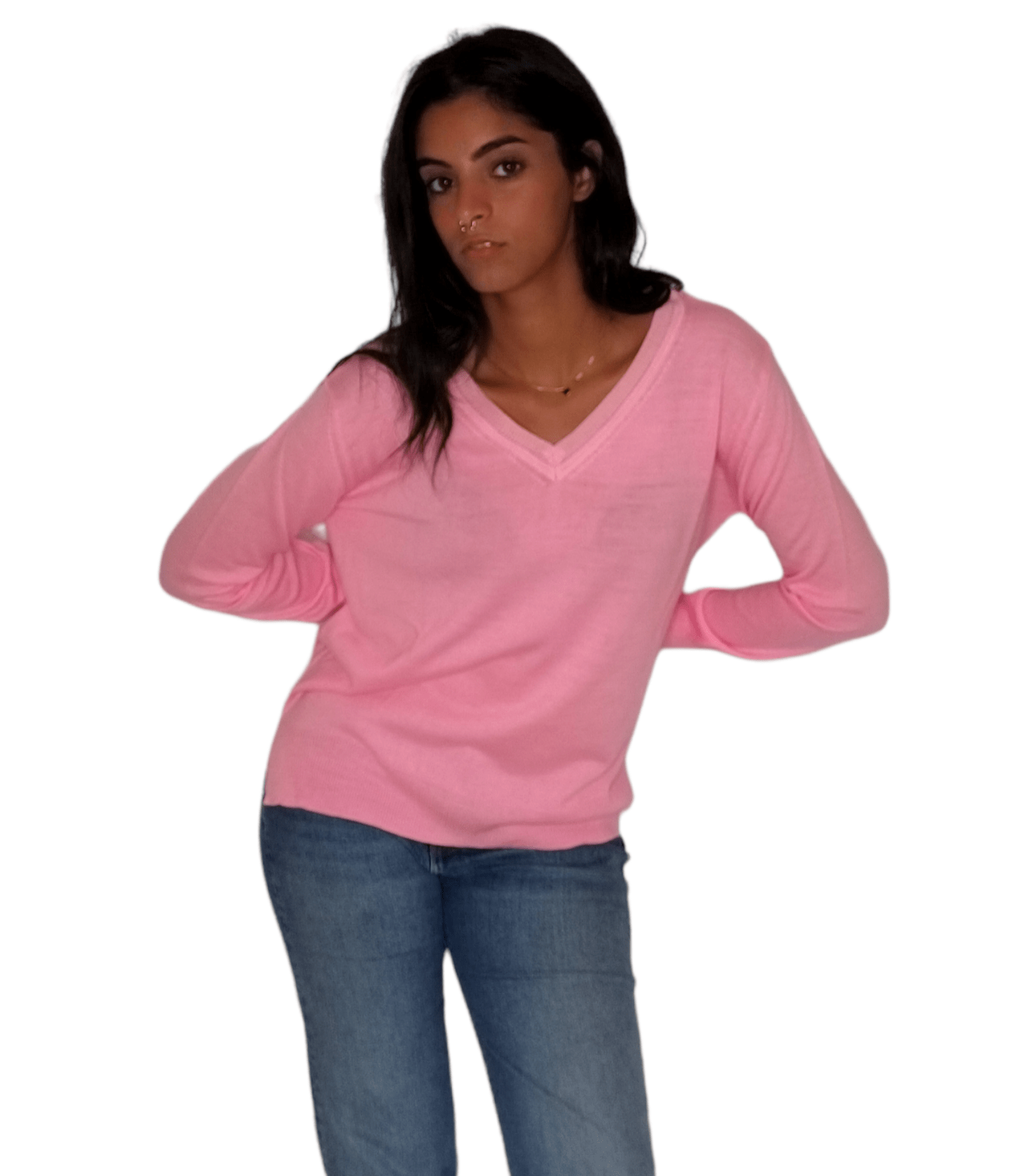 Winter23_WOMEN Women Pullover Women Pullover - Pink