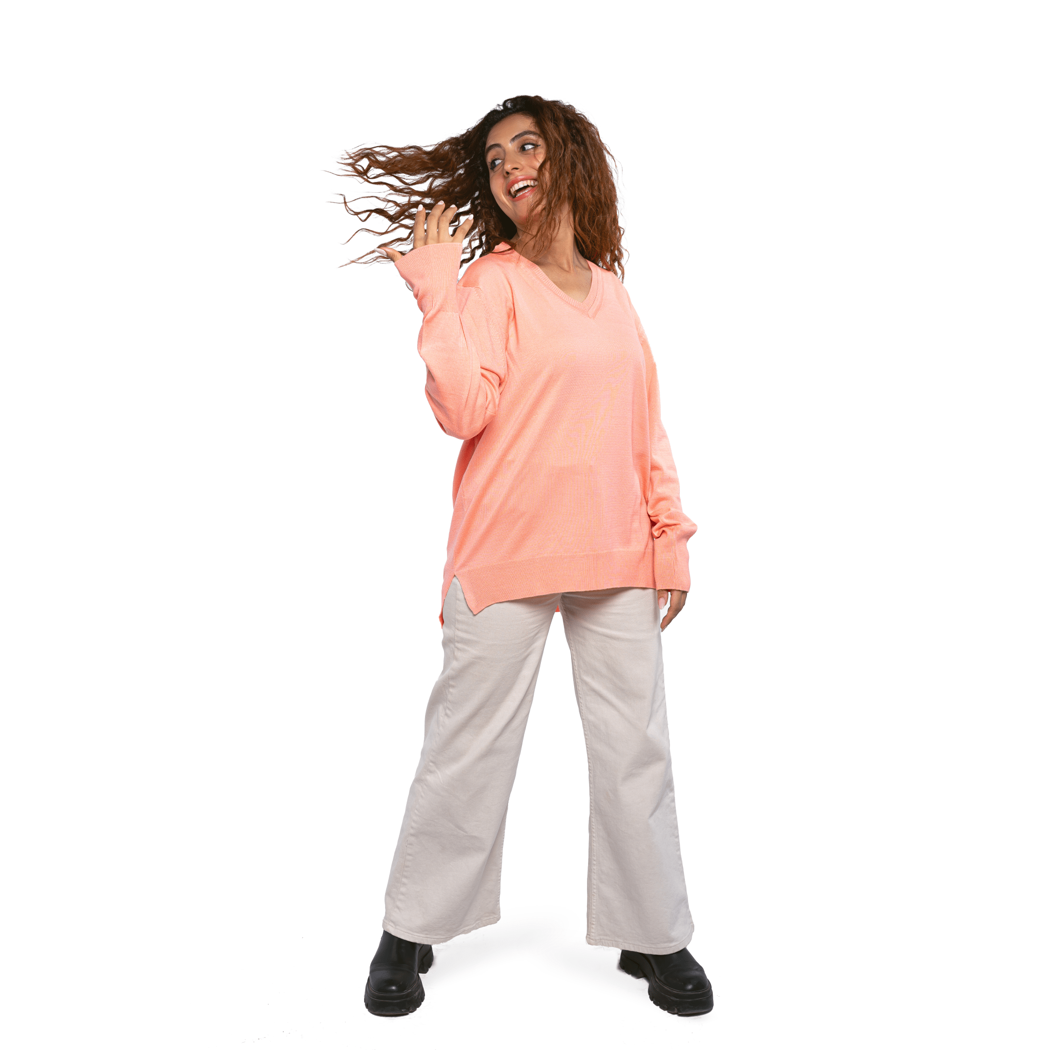 Winter23_WOMEN Women Pullover Women Pullover - Saumon
