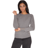 Winter23_WOMEN Women Pullover Women Round-Collar Pullover (buttons on sleeve) - Grey