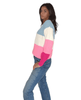 Winter23_WOMEN Women Pullover Women Stripped Pullover - Baby Blue x Pink