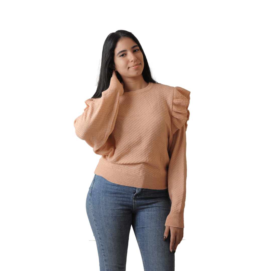 Winter23_WOMEN Women Pullover Women Zara Blouse - Saumon