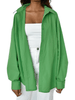 Winter23_WOMEN Women Shirt Women Shirt (Oversized) - Green