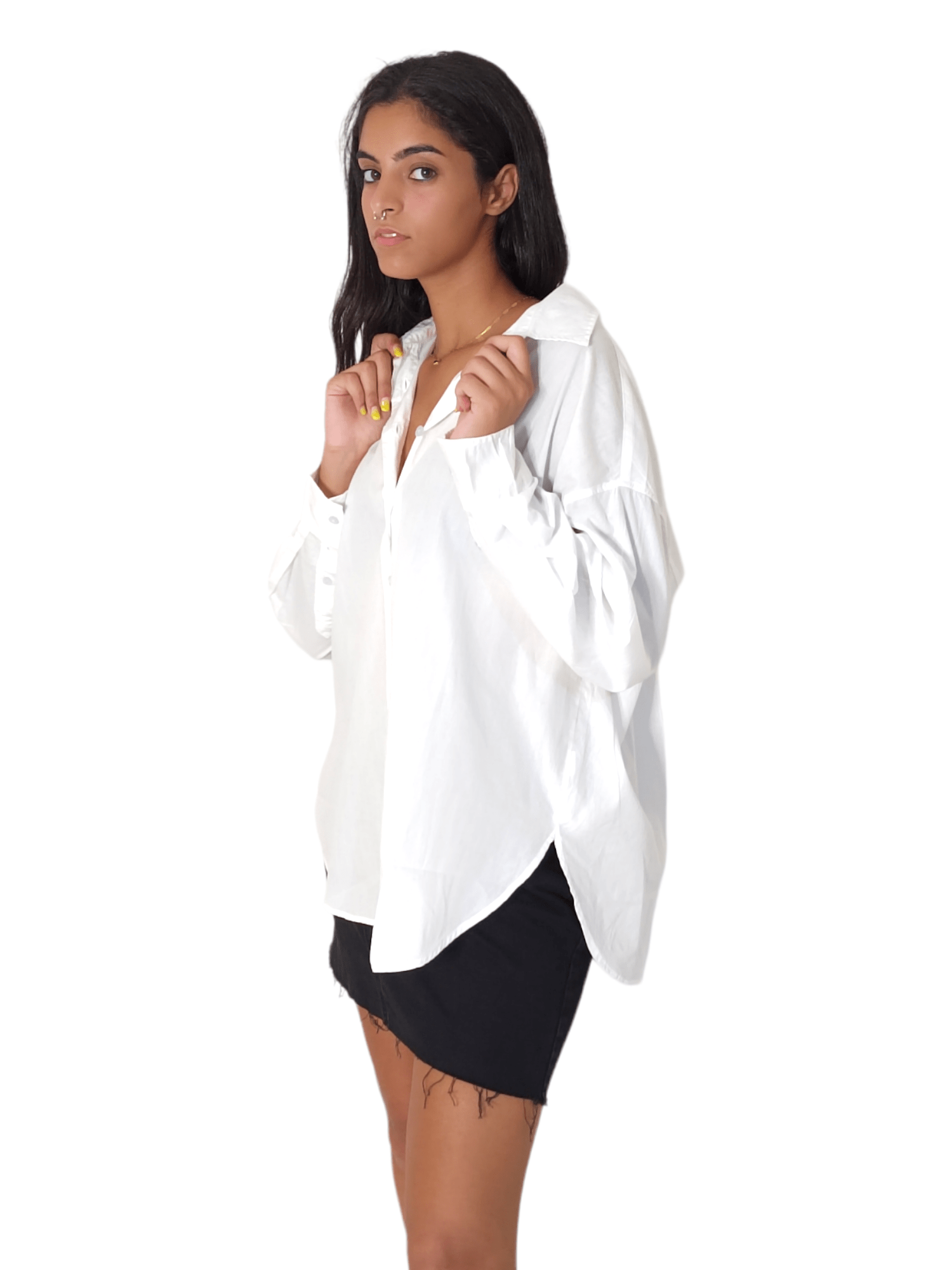 Winter23_WOMEN Women Shirt Women Shirt (Oversized) - White