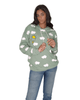 Winter23_WOMEN Women Sweatshirt Women Cotton Sweatshirt - Oil Green