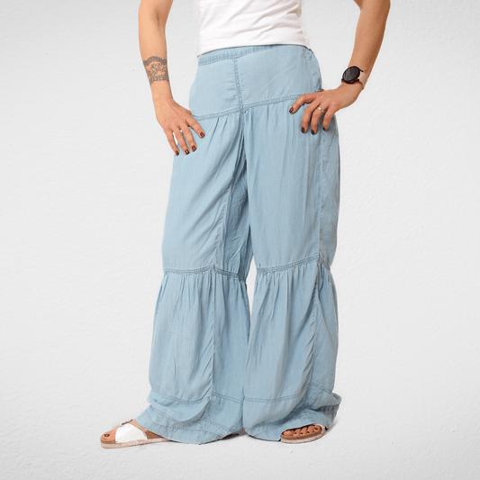 Women Summer 23 Pants Women Pants (Wide Leg) - "Sincerely Jules" - Blue Jeans