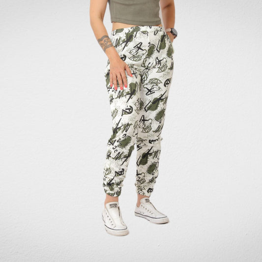 Women Summer 23 Summer Sale 23 Cotton Pants For Women (Numbers) - Green