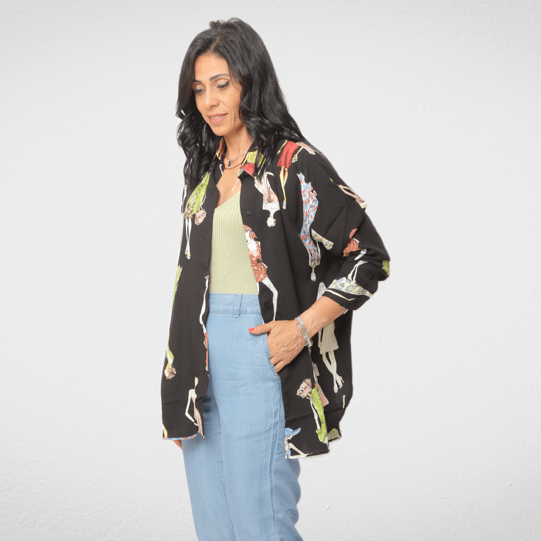 Women Summer 23 Summer Sale 23 Shirt - One Size - Black