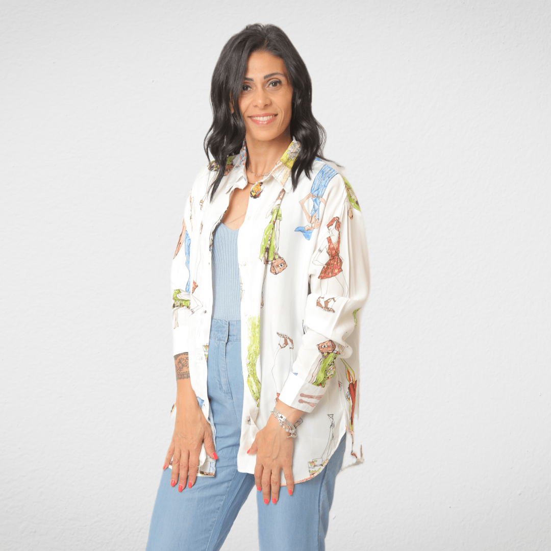 Women Summer 23 Summer Sale 23 Shirt - One Size - White