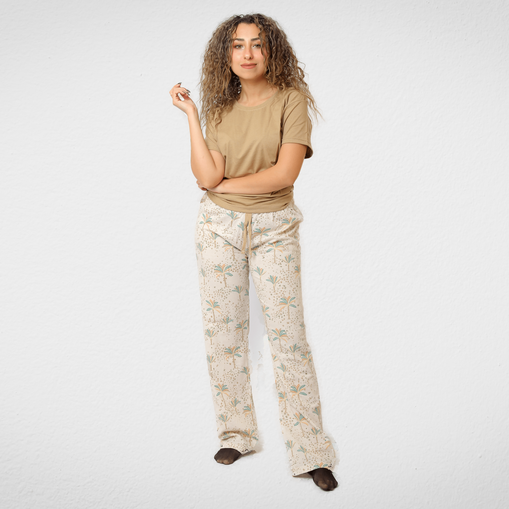 Women Summer 23 Summer Sale 23 Women Pajama - "Primark" - Light Coffee