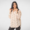 Women Summer 23 Summer Sale 23 Women Shirt - Stars - Curvy (Beige)