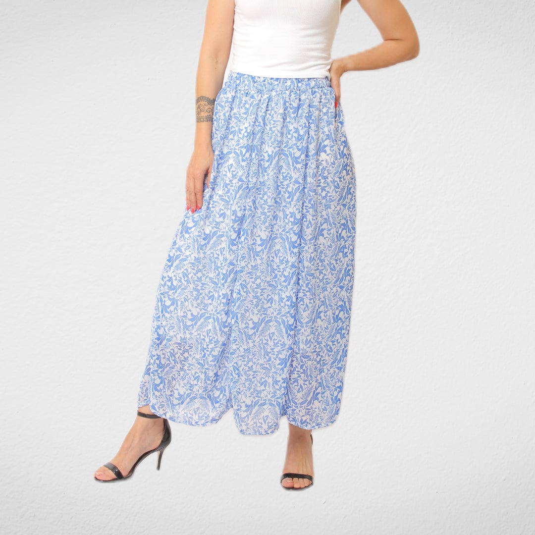 Women Summer 23 Summer Sale 23 Women Skirt - Chiffon - Blue