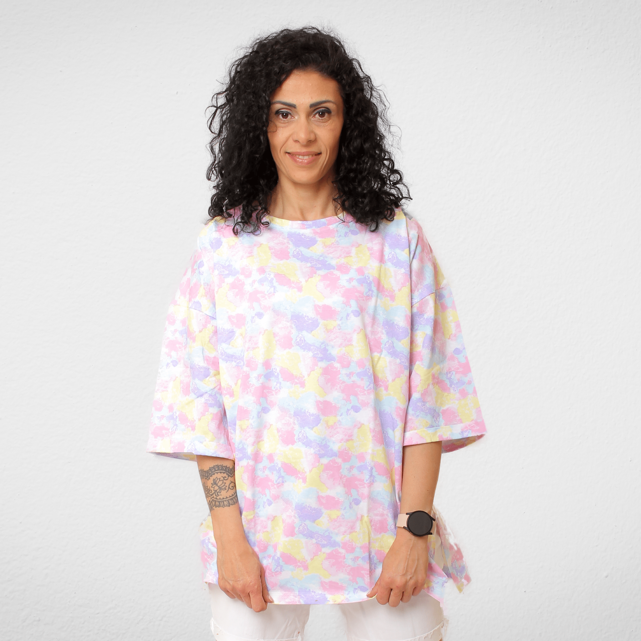 Women Summer 23 Women (Oversized) T-shirt - Butterfly Tie Die