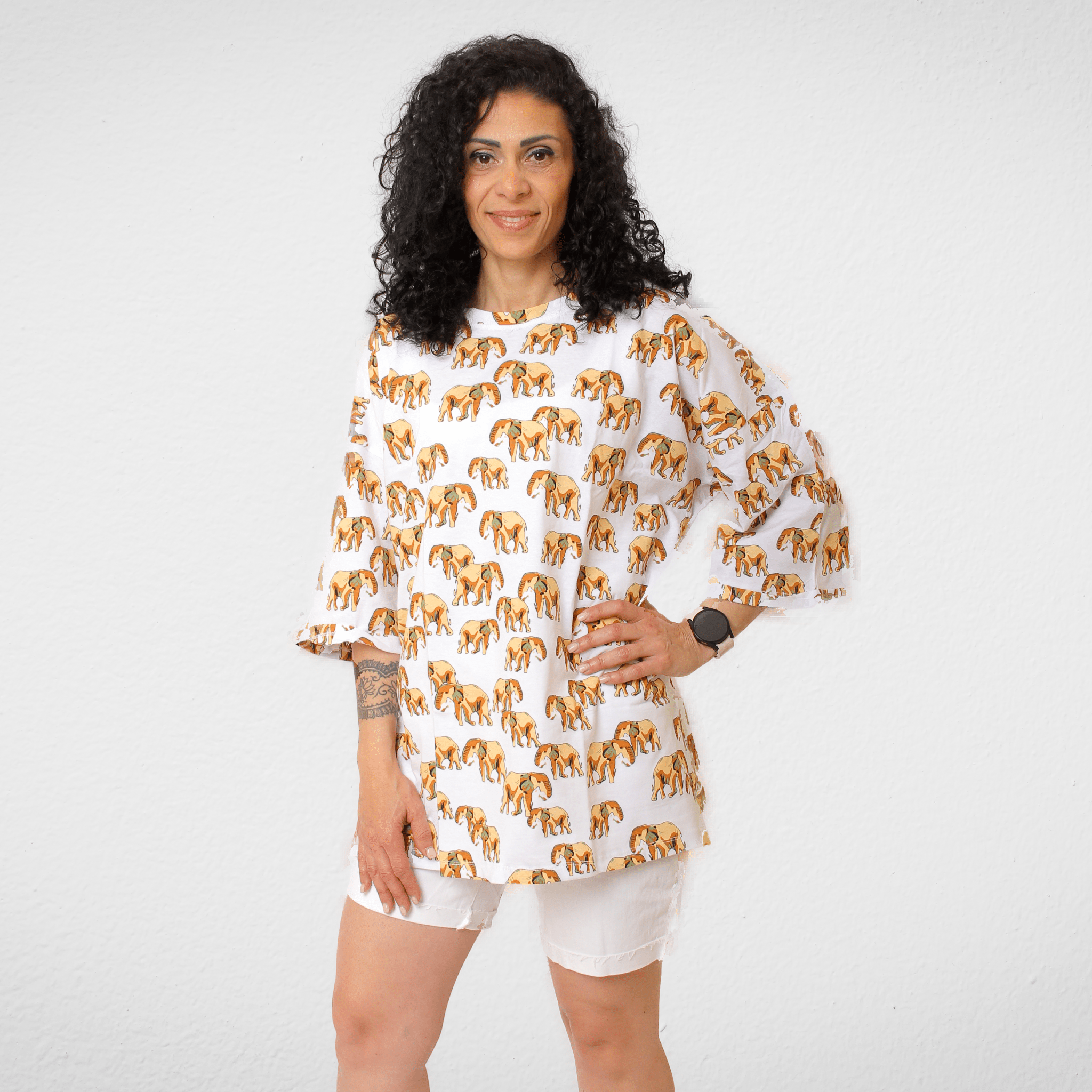 Women Summer 23 Women (Oversized) Tshirt - Elephant