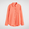 Women Summer 23 Women Shirt Women Linen Shirt - Light Orange