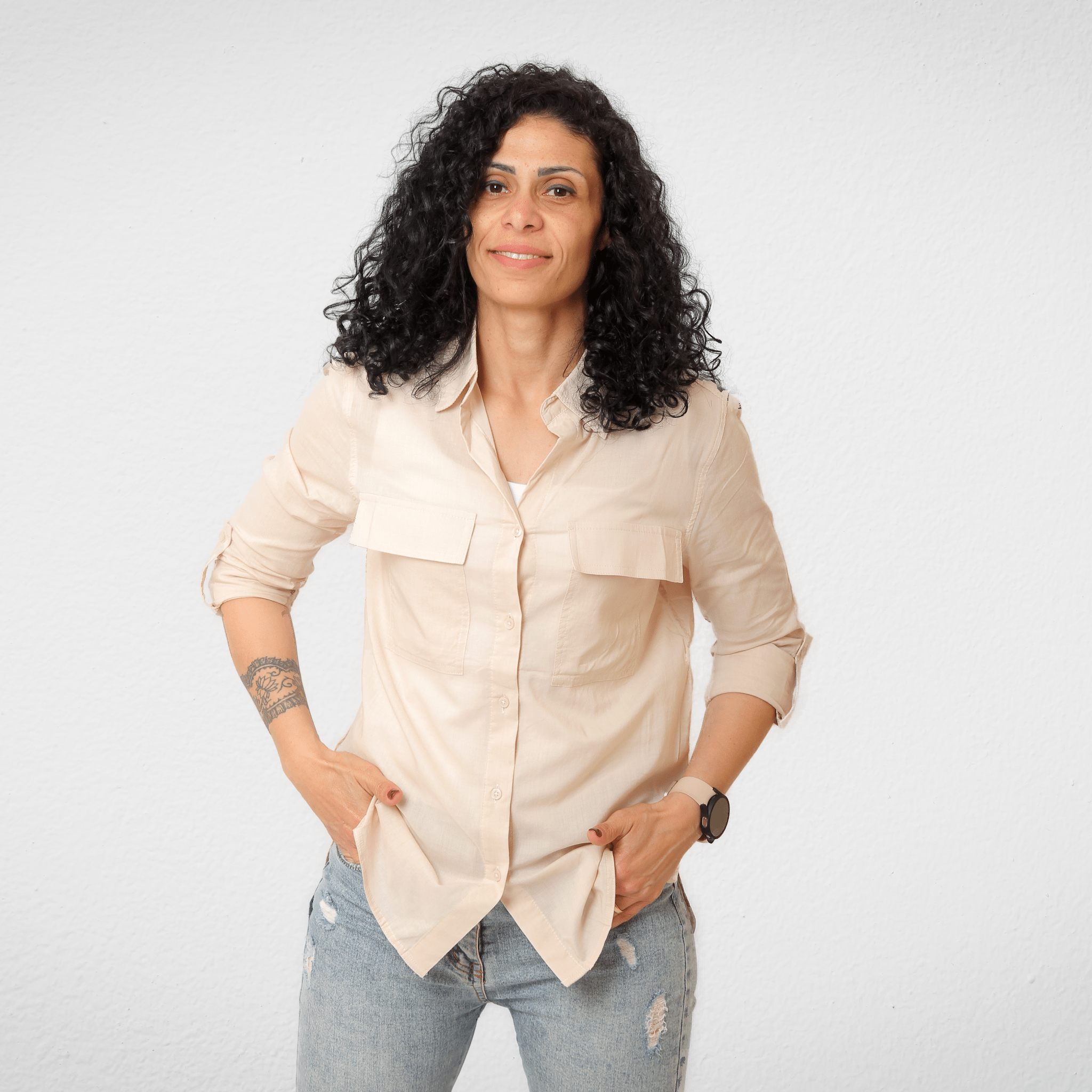 Women Summer 23 Women Shirt Women Shirt (with pocket) - Beige