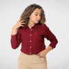 Women Summer 23 Women Shirts Shirt - New Basic Shirt- Burgundy