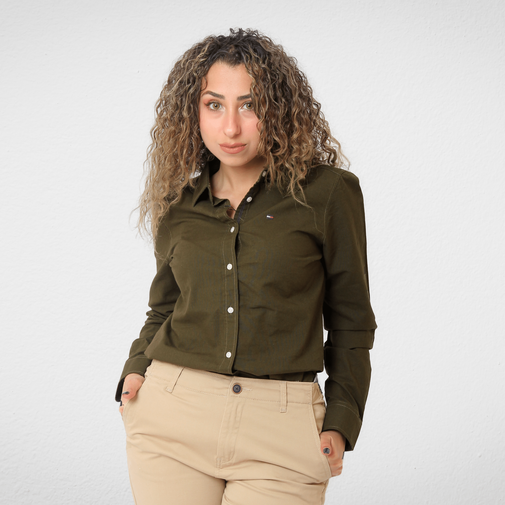 Dark green plain shirt hotsell