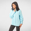 Women Summer 23 Women Shirts Women Shirt - Linen- NEW - Turquoise