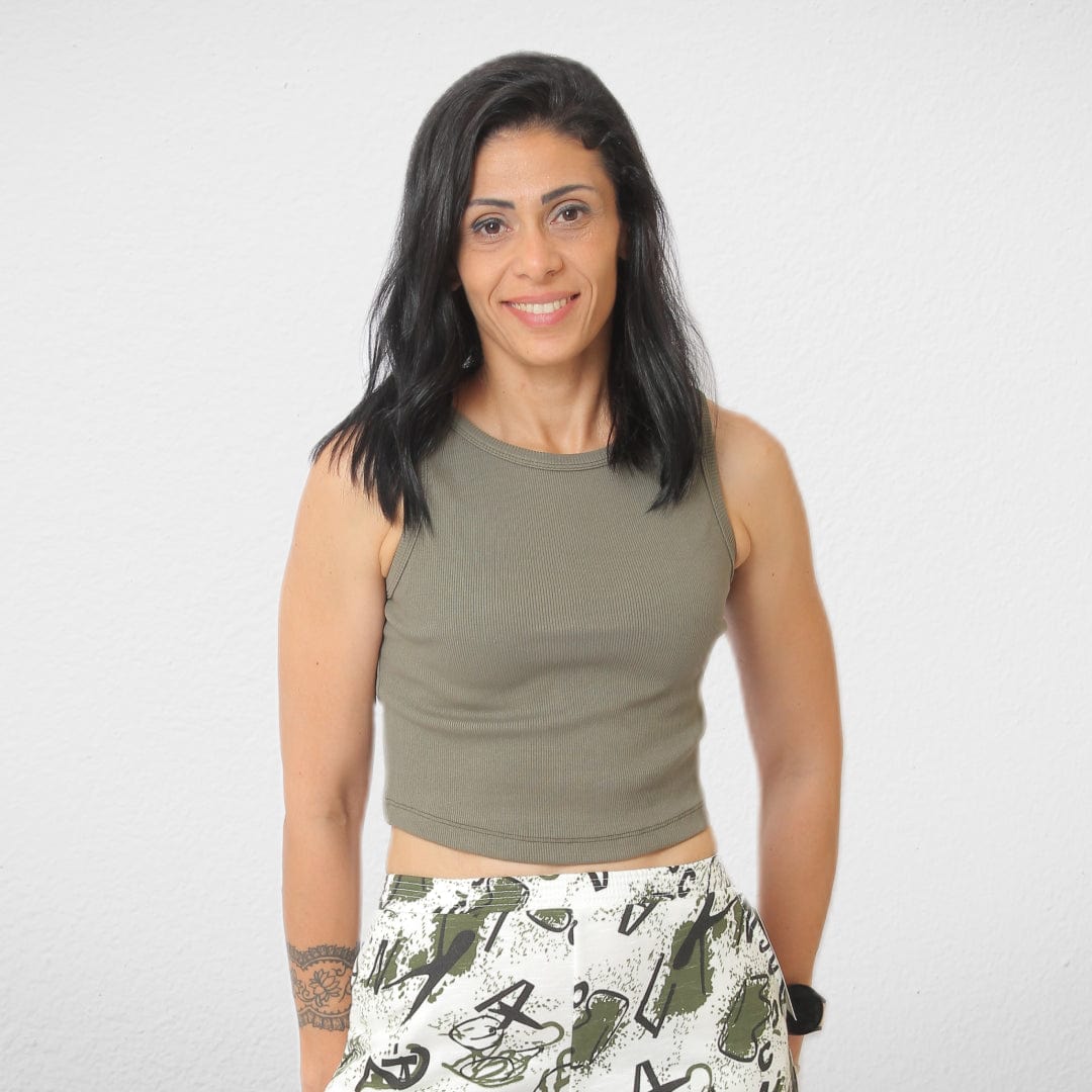 Women Summer 23 Women Tshirt Possible Cut Body T-Shirt - Oil Green
